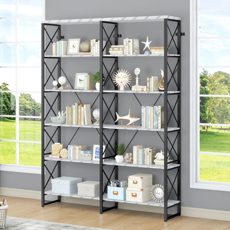 Khajag double best sale etagere bookcase
